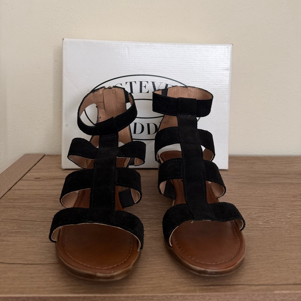 Steve Madden Black Strappy Sandals